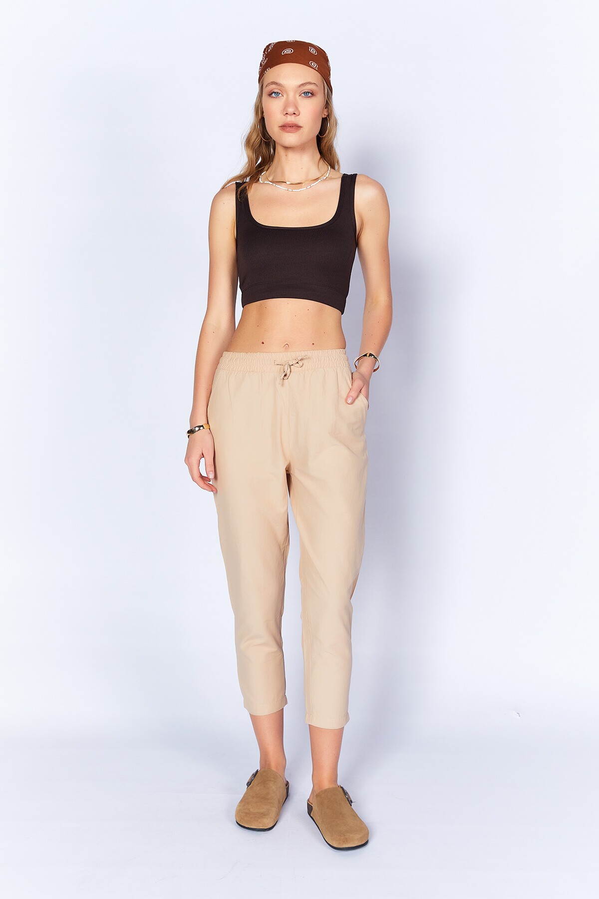 Taş Kadın Poplin Pantolon | MKs666583-02