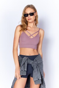 Gül Kurusu Seamless/Sırt Detaylı Hafif Destekli/Şekillendirici Spor Sütyeni
